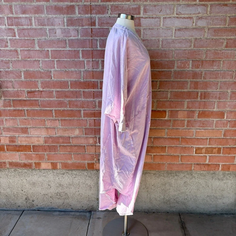 Free People Dusk To Dawn nightgown Women's XL Pink Stonewashed Oversized